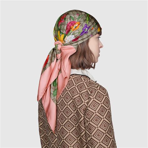 gucci bee and rose silk scarf|Gucci Scarves, Silks, Stoles & Shawls for Women .